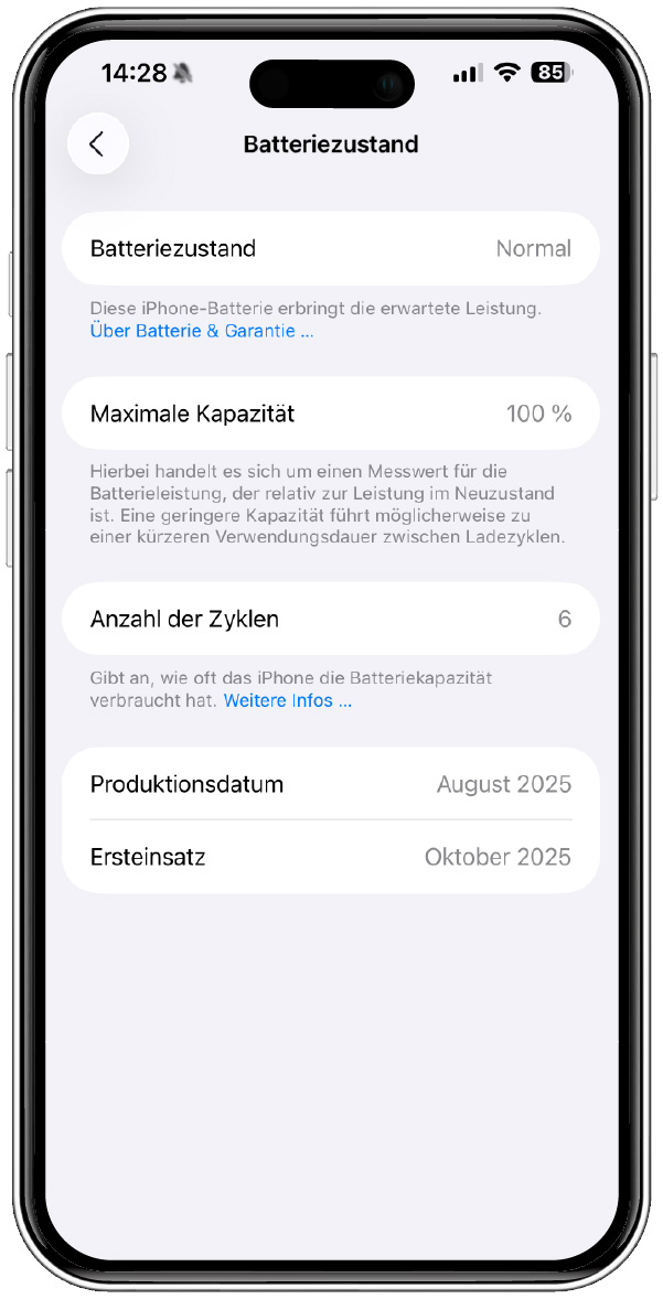 iPhone batterivarning